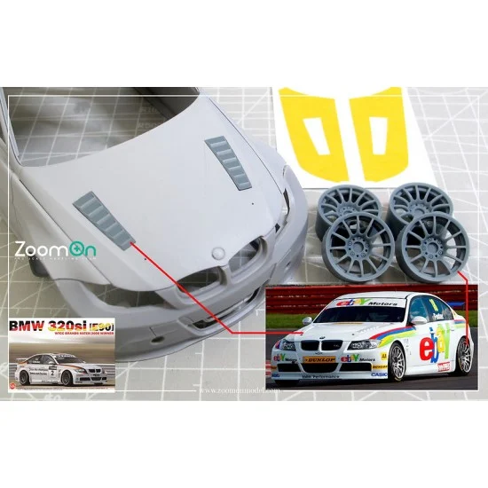ZoomOn Z170 1/24 BMW 320si (E90) BTCC 2012 parts for NuNu PN24037 kit - Model Cars