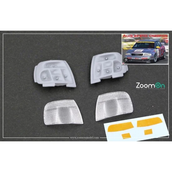 ZoomOn Z176 1/24 Audi A4 Early ver. Rear Light for Nunu kit - Model Cars