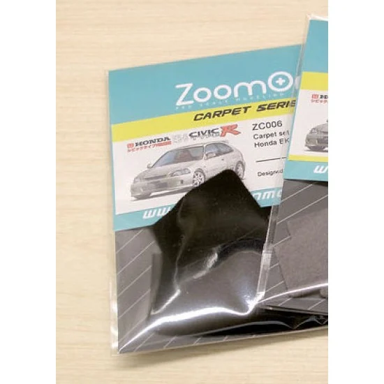 ZoomOn ZC006-BLA 1/24 Honda EK9 Type R #Black Carpet set for Fujimi kit
