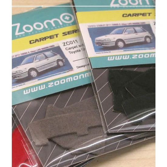 ZoomOn ZC011-GREY 1/24 Toyota Starlet EP71 #Grey Carpet set for Hasegawa kit