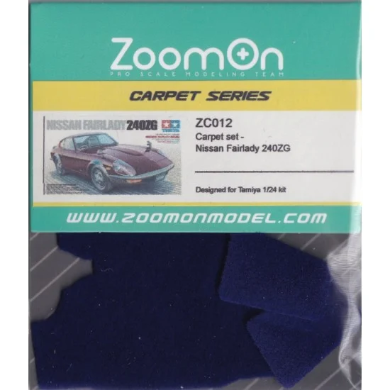 ZoomOn ZC012-BLU 1/24 Nissan Fairlady 240ZG #Blue Carpet set for Tamiya kit