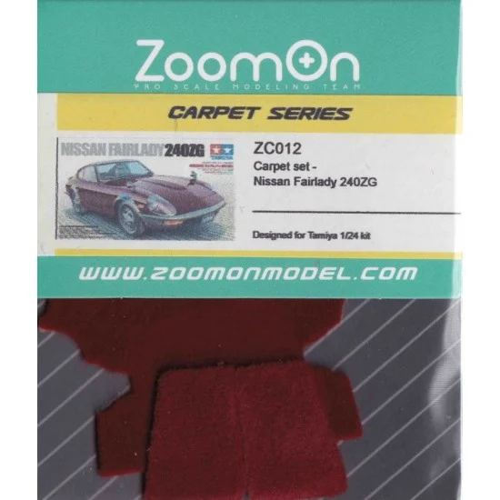 ZoomOn ZC012-WIN 1/24 Nissan Fairlady 240ZG #Wine Red Carpet set for Tamiya kit
