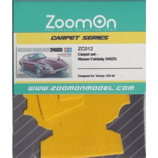 ZoomOn ZC012-YEL 1/24 Nissan Fairlady 240ZG #Yellow Carpet set for Tamiya kit