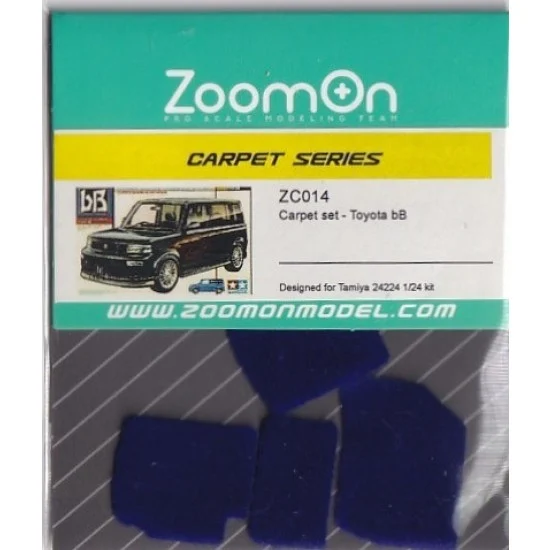 ZoomOn ZC014-BLU 1/24 Toyota bB #Blue Carpet set for Tamiya kit