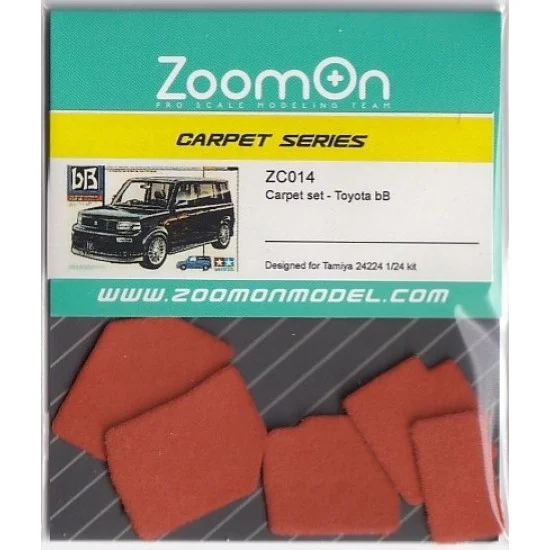 ZoomOn ZC014-RED 1/24 Toyota bB #Red Carpet set for Tamiya kit