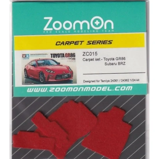 ZoomOn ZC015-RED 1/24 Toyota GR86 / Subaru BRZ #Red Carpet set for Tamiya 24361/24362