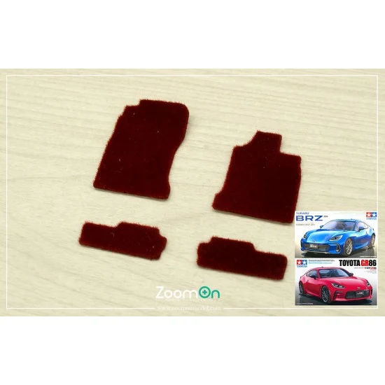 ZoomOn ZC015-WIN 1/24 Toyota GR86 / Subaru BRZ # Wine Red Carpet set for Tamiya 24361/24362