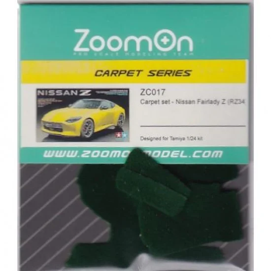 ZoomOn ZC017-GREEN 1/24 Nissan Fairlady Z (RZ34) #Green Carpet set for Tamiya kit