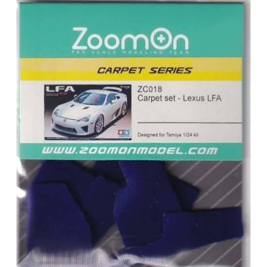 ZoomOn ZC018-BLU 1/24 Lexus LFA #Blue Carpet set for Tamiya kit