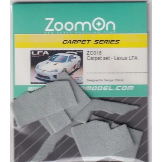 ZoomOn ZC018-LIG 1/24 Lexus LFA #Light grey Carpet set for Tamiya kit