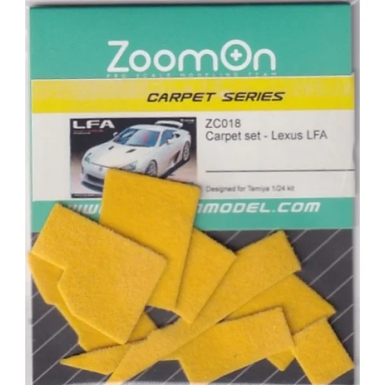ZoomOn ZC018-YEL 1/24 Lexus LFA #Yellow Carpet set for Tamiya kit