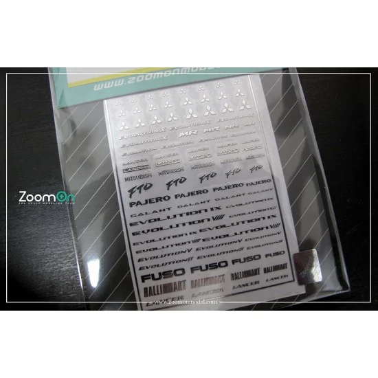 ZoomOn ZD020 1/24 - 1/43 Mitsubishi Logo Metal Sticker