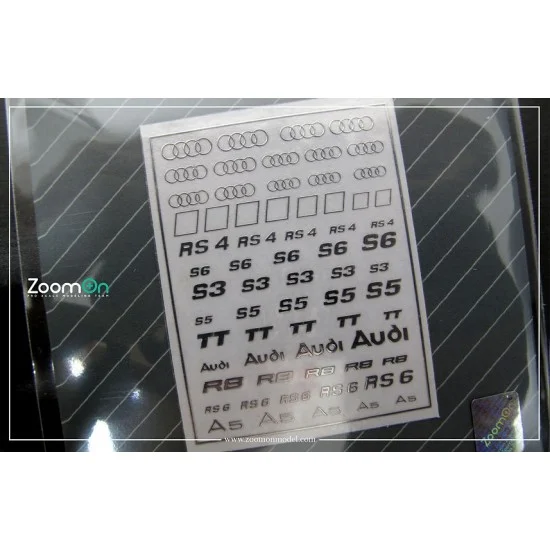 ZoomOn ZD025 1/24 - 1/43 Audi Logo Metal Sticker