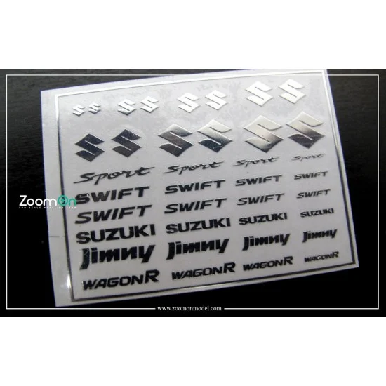 ZoomOn ZD035 1/24 - 1/43 Suzuki Logo Metal Sticker