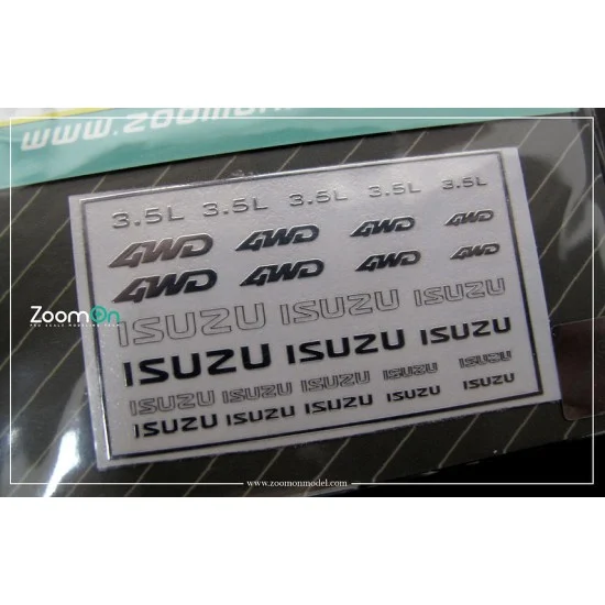 ZoomOn ZD037 1/24 - 1/43 ISUZU Logo Metal Sticker