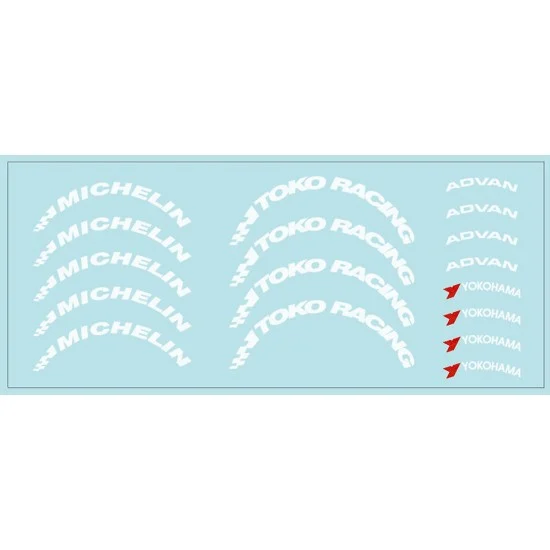 ZoomOn ZD053-15 1/24 Tyre Letters (A) Decal for 15-17'' Wheels