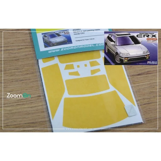 ZoomOn ZD062 1/24 Honda CRX Window and Light Painting Masks for Fujimi kit - Model Cars