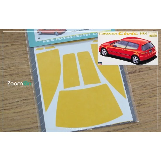 ZoomOn ZD069 1/24 Honda Civic EG Window and Light Painting Masks for Hasegawa kit - Model Cars