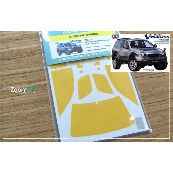 ZoomOn ZD074 1/24 Isuzu VehiCros Window and Light Painting Masks for Tamiya kit - Model Cars