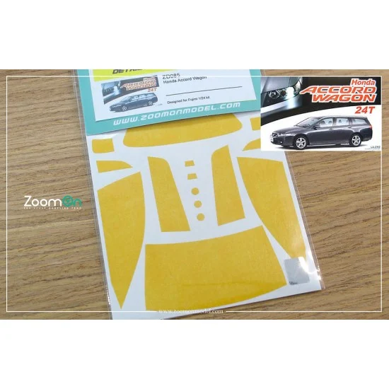 ZoomOn ZD085 1/24 Honda Accord Wagon Window and Light Painting Masks for Fujimi kit - Model Cars