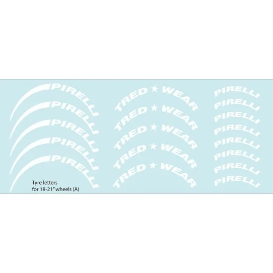 ZoomOn ZD089-18 1/24 Tyre Letters (B) Decal for 18-21'' Wheels