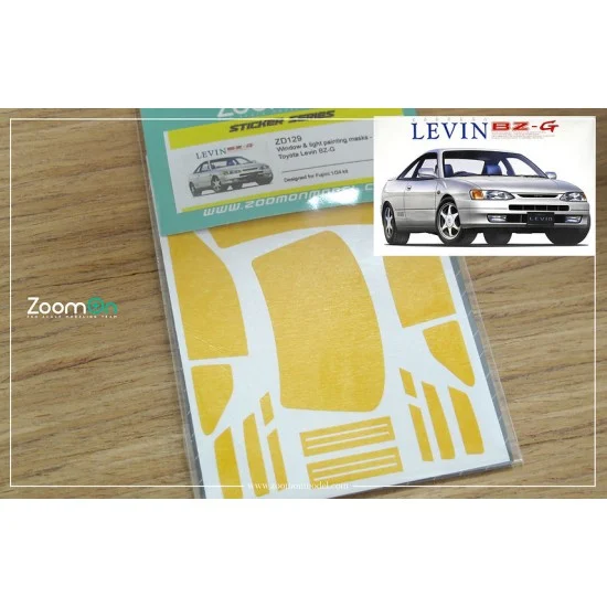 ZoomOn ZD129 1/24 Toyota Levin BZ-G Window and Light Painting Masks for Fujimi kit