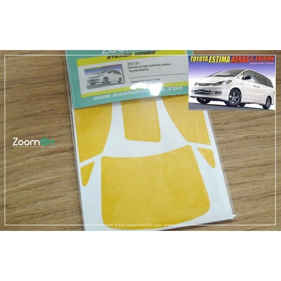 ZoomOn ZD131 1/24 Toyota Estima Window and Light Painting Masks for Fujimi kit - Model Cars
