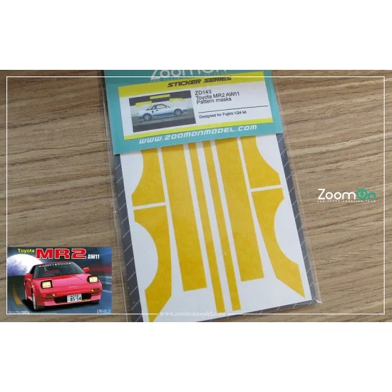 ZoomOn ZD143 1/24 Toyota MR2 AW11 Pattern Masks for Fujimi kit - Model Cars