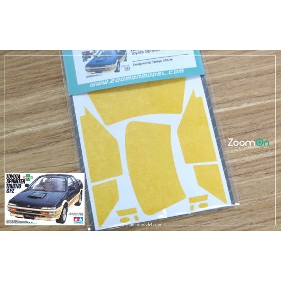 ZoomOn ZD146 1/24 Toyota Sprinter Trueno (AE92) Window and Light Painting Masks for Tamiya kit - Model Cars
