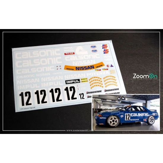 ZoomOn ZD150 1/24 Calsonic Logo Decal - Model Cars