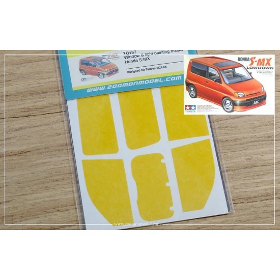 ZoomOn ZD157 1/24 Honda S-MX Window and Light Painting Masks for Tamiya kit