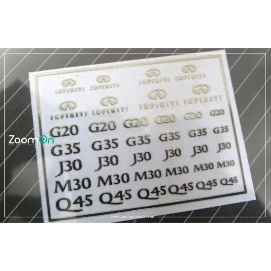 ZoomOn ZD167 1/24 - 1/25 Infiniti Metal Sticker