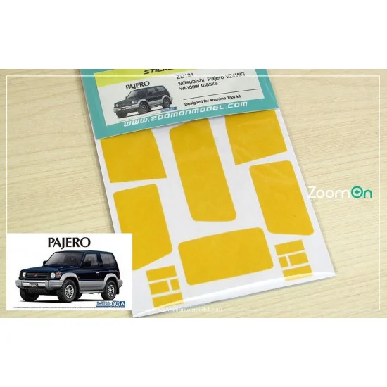 ZoomOn ZD181 1/24 Mitsubishi Pajero V24WG Window Masks for Aoshima kit - Model Cars