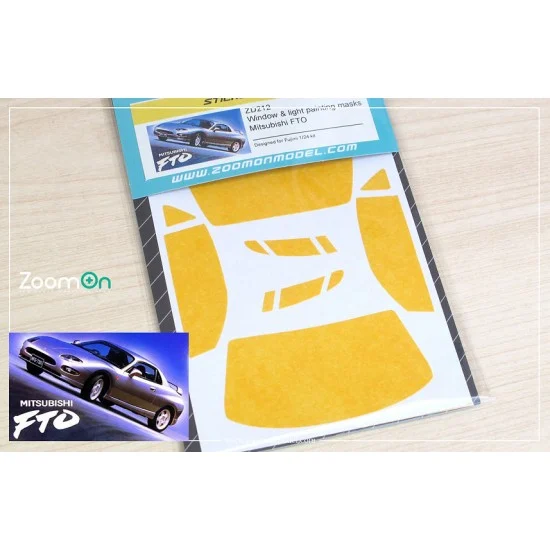 ZoomOn ZD212 1/24 Mitsubishi FTO Window and Light Painting Masks for Fujimi kit - Model Cars