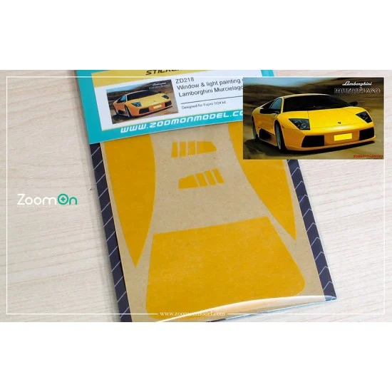 ZoomOn ZD218 1/24 Lamborghini Murcielago Window and Light Painting Masks for Fujimi kit - Model Cars