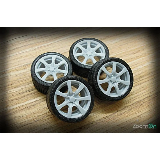 ZoomOn ZR001-18 1/24 18'' FD2 TypeR OEM Rim set with Tyres for FD2/EP3/DC5/CR-Z