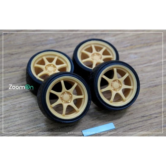 ZoomOn ZR002-18 1/24 18'' Mugen GP Rim set with Tyres for FD2/EP3/DC5/S2000/CR-Z