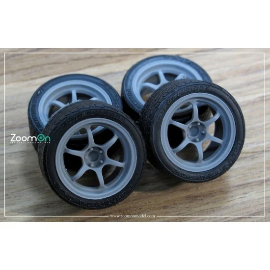 ZoomOn ZR065-18 1/24 18'' Advan Racing RG2 Rim set with Tyres