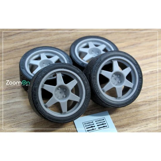 ZoomOn ZR066-17 1/24 17'' Speedline ST2 Rim set with Tyres