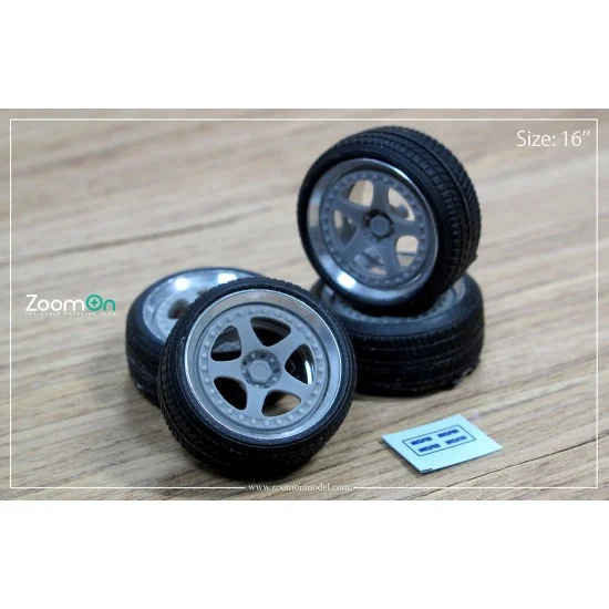 ZoomOn ZR070-16 1/24 16'' Nismo LM GT1 Rim set with Tyres