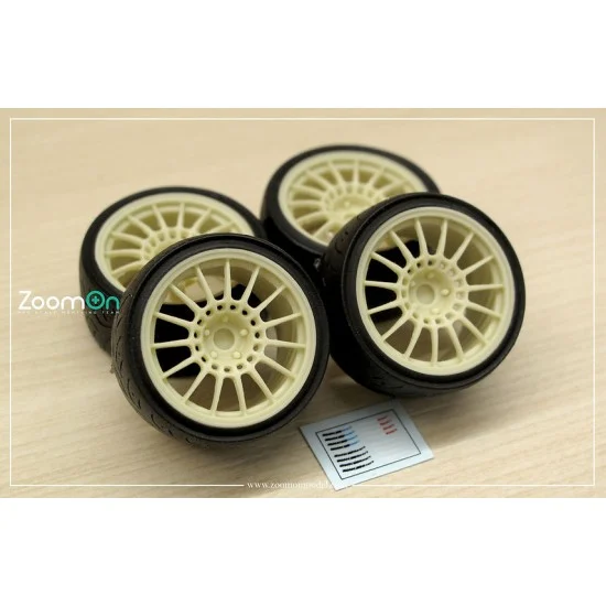 ZoomOn ZR078-17 1/24 17'' Enkei Sport RC-T5 Rim set with Tyres
