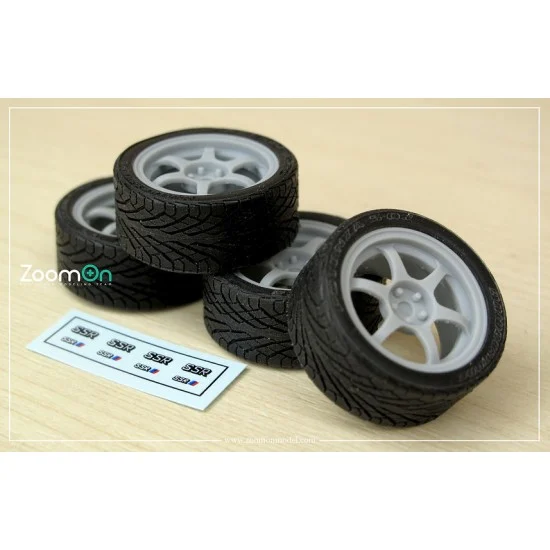 ZoomOn ZR083-16 1/24 16'' SSR Type C Rim set with Tyres