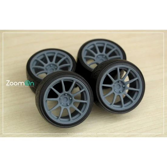 ZoomOn ZR088-19 1/24 19'' WedsSport TC105N Rim set with Tyres