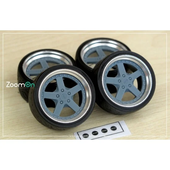 ZoomOn ZR099-20 1/24 20'' Work Equip 05 Rim set with Tyres