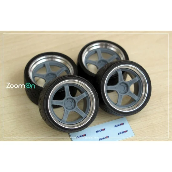ZoomOn ZR103-19 1/24 19'' SSR GTX03 Rim set with Tyres