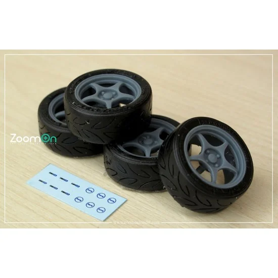 ZoomOn ZR105-16 1/24 16'' Enkei RP01 Rim set with Tyres