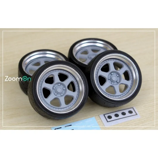 ZoomOn ZR108-18 1/24 18'' Work Meister L1 Rim set with Tyres
