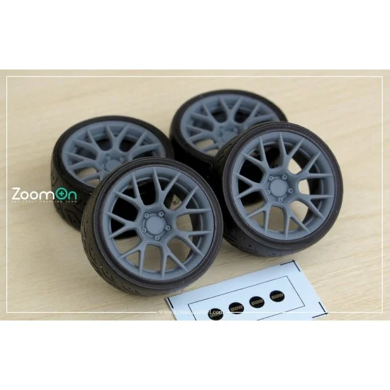 ZoomOn ZR109-19 1/24 19'' BBS RE-V7 Rim set with Tyres
