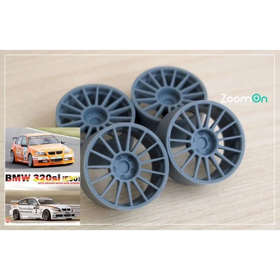 ZoomOn ZR111-17-WT 1/24 17'' Rays 57 Motorsport G07WT Rim set without Tyre for NuNu #PN24037