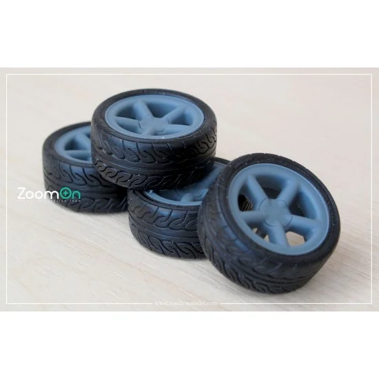 ZoomOn ZR119-16 1/24 16'' Ford Escort RS Cosworth Rim set with Tyres